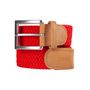 Leather goods - Red braided belt - VERTICAL L ACCESSOIRE