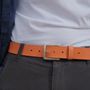Leather goods - Camel genuine leather belt - VERTICAL L ACCESSOIRE