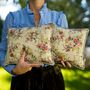 Fabric cushions - Rectangular cushions  - ROSE VELOURS