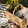 Outdoor kitchens - Water hyacinth picnic basket 35x25x33 cm AX22210  - ANDREA HOUSE