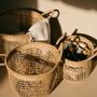 Caskets and boxes - Set of 3 seagrass baskets; Ø35x37 cm/Ø31x33 cm/Ø27x29 cm AX22212  - ANDREA HOUSE