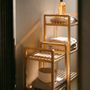 Rangements pour salle de bain - Étagère en bambou à 4 niveaux 30,5x30,5x104 cm BA22001  - ANDREA HOUSE