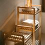 Rangements pour salle de bain - Étagère en bambou à 4 niveaux 30,5x30,5x104 cm BA22001  - ANDREA HOUSE