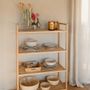 Bathroom storage - 5 tier bamboo shelf 70.5x30.5x104 cm BA22002  - ANDREA HOUSE