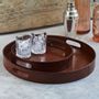Trays - Leather Round Serving Tray - LIFE OF RILEY