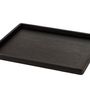Trays - Serving tray in solid oak stained black - MANUFACTURE JACQUEMIN