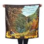 Scarves - Square silk scarf, “Paradis Perdus” collection, “Vallée” model (automn) - CÉLINE DOMINIAK
