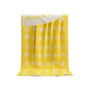 Throw blankets - New Seashells Pure Cotton Throw - Available in Beige and Sunshine Yellow - 130 x 190 cm - J.J. TEXTILE LTD