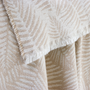Throw blankets - NEW Fern Pure Cotton Throw - Available in Beige and Light Green - 130 x 190 cm - J.J. TEXTILE LTD