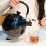 Coffee and tea - Teapot 2.5l with a whistle Bolla graphite polished - VIALLI DESIGN
