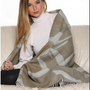 Scarves - 100% real alpaca baby bedspread Abstract cover design Luxury and sustainability. Natural fibers - PUEBLO