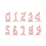 Decorative objects - Standing foil balloon Numbers from 0 to 9 , 84 cm, light pink - PARTYDECO