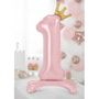 Decorative objects - Standing foil balloon Numbers from 0 to 9 , 84 cm, light pink - PARTYDECO