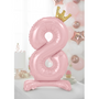 Objets de décoration - Ballon en aluminium debout Chiffres de 0 à 9, 84 cm, rose clair - PARTYDECO