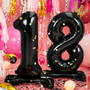 Objets de décoration - Ballon en Mylar debout, Chiffre ''18' - PARTYDECO