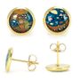 Jewelry - Gold Surgical Stainless Steel Studs - Klimt - LES JOLIES D'EMILIE