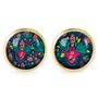 Jewelry - Ears studs Queen Size surgical stainless steel gold - Rio - LES JOLIES D'EMILIE