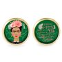 Jewelry - Ears studs Queen Size surgical stainless steel gold - Frida - LES JOLIES D'EMILIE