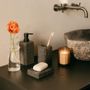 Installation accessories - Black travertine soap dispenser 7x7x19 cm BA22184  - ANDREA HOUSE