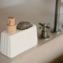 Kitchen utensils - Ceramic and bamboo soap dispenser with scrubber 17.5x7.5x16 cm CC22185  - ANDREA HOUSE