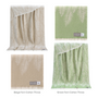 Throw blankets - NEW Fern Pure Cotton Throw - Available in Beige and Light Green - 130 x 190 cm - J.J. TEXTILE LTD