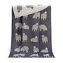Throw blankets - NEW Mima Pure Cotton Throw - Available in Soft Black and Light Grey - 130 x 190 cm - J.J. TEXTILE LTD