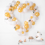 Decorative objects - Balloon garland with frame, pink, white, red 160 cm - PARTYDECO