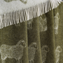Throw blankets - NEW Sheep Pure Wool Throw - Available in Blue, Green Burgundy and Aubergine - 130 x 190 cm - J.J. TEXTILE LTD