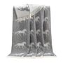 Plaids - Couvre-lit cheval en pure laine - Disponible en noir et gris doux - 130 x 190 cm - J.J. TEXTILE LTD