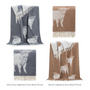 Throw blankets - Highland Cow Pure Wool Throw | 130 x 190 cm - J.J. TEXTILE LTD