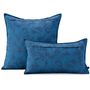 Outdoor decorative accessories - Cushion cover Symphony Baroque Crepuscule 100% linen - LE JACQUARD FRANCAIS