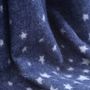 Plaids - Couvre-lit en pure laine Stars - Disponible en bleu et gris - 130 x 190 cm - J.J. TEXTILE LTD