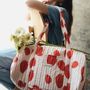 Bags and totes - Weekend bag organic cotton - Pink Strawberry - HOLI AND LOVE