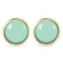 Jewelry - Ears studs Queen Size surgical stainless steel Flash gold - Vert d'Eau - LES JOLIES D'EMILIE