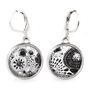 Jewelry - Dangling earrings surgical stainless steel Queen Size Silver - Botanica - LES JOLIES D'EMILIE