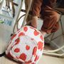 Bags and totes - Kids backpack in organic cotton - Pink strawberry - HOLI AND LOVE