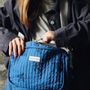 Bags and totes - Messenger bag in organic cotton - Blue bird - HOLI AND LOVE