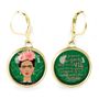 Jewelry - Dangling earrings surgical stainless steel Queen Size Gold - Frida - LES JOLIES D'EMILIE