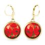 Jewelry - Dangling earrings surgical stainless steel Queen Size Gold - Poppy - LES JOLIES D'EMILIE
