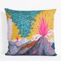 Homewear - Volcano pattern cushion cover in cotton and linen - contemporary design - CÉLINE DOMINIAK