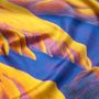 Foulards et écharpes - Foulard carré en soie, collection « Rêves Martiens », jaune orange et violet - CÉLINE DOMINIAK