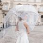 Apparel - WHITE WEDDING TRANSPARENT UMBRELLA - SMATI