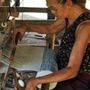 Coussins textile - Housse de coussin striée Tai Lue à pompons 40 x 40 cm - TRADITIONAL ARTS AND ETHNOLOGY CENTRE (TAEC)
