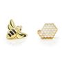 Gifts - Bee & Honeycomb Pin - METALMORPHOSE
