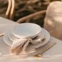 Table cloths - MS22027 Set of 2 Ivory Cotton/Linen Fringes Placemats 35x50 cm  - ANDREA HOUSE