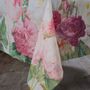 Kitchen linens - "Roses" Linen Tablecloth  - THE NAPKING  BY BELLAVIA HOME