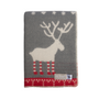 Throw blankets - Festive Deer Wool Blanket - 130 x 180 cm - J.J. TEXTILE LTD