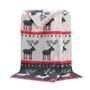 Throw blankets - Festive Deer Wool Blanket - 130 x 180 cm - J.J. TEXTILE LTD