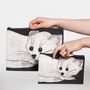 Pochettes - Pochette zippée imprimée recto-verso avec animaux à fourrure - deux tailles - CÉLINE DOMINIAK