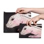 Clutches - Double-sided printed zipped pouch with furry animals - two sizes - CÉLINE DOMINIAK